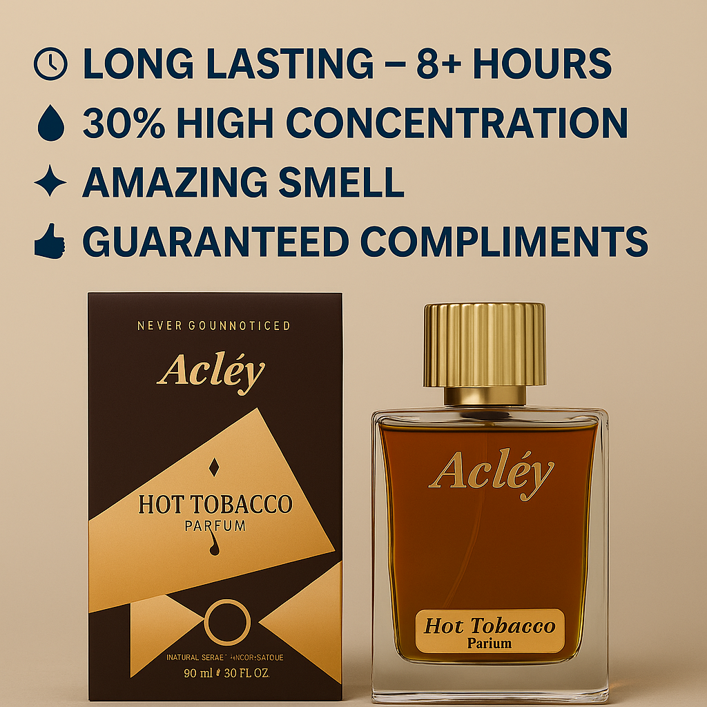 Acléy Hot Tobacco Perfume Pack of 1, Long Lasting Fragrances For Mens 90ml